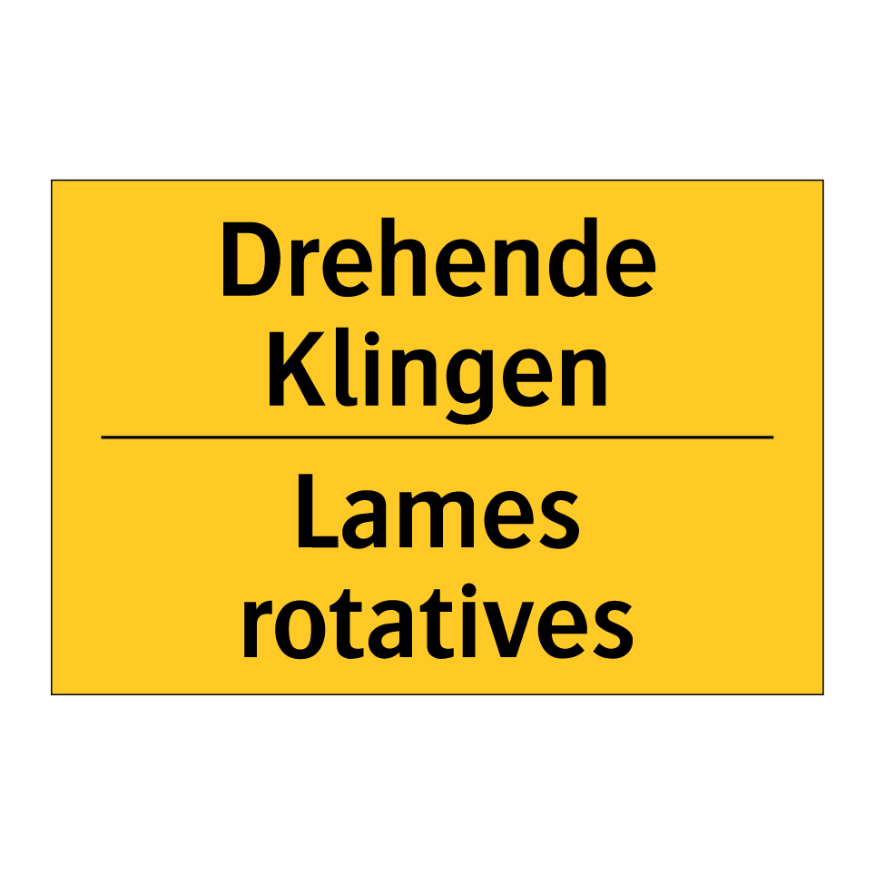 Drehende Klingen - Lames rotatives