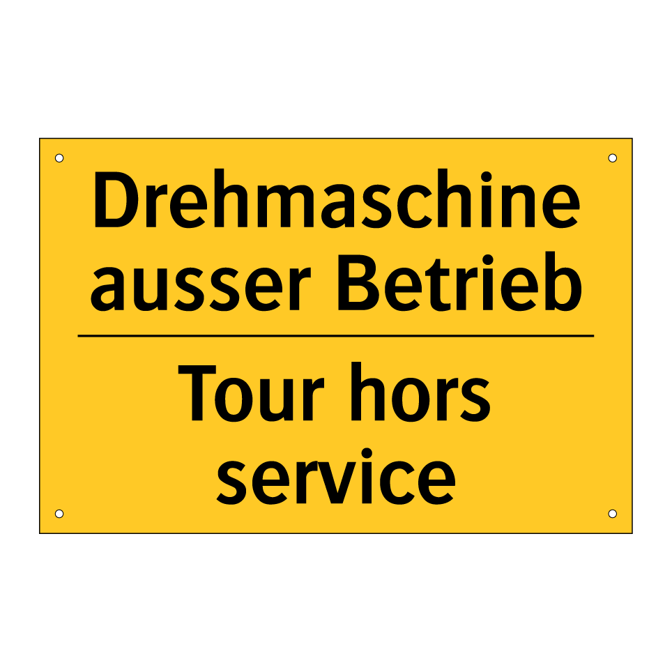 Drehmaschine ausser Betrieb - Tour hors service