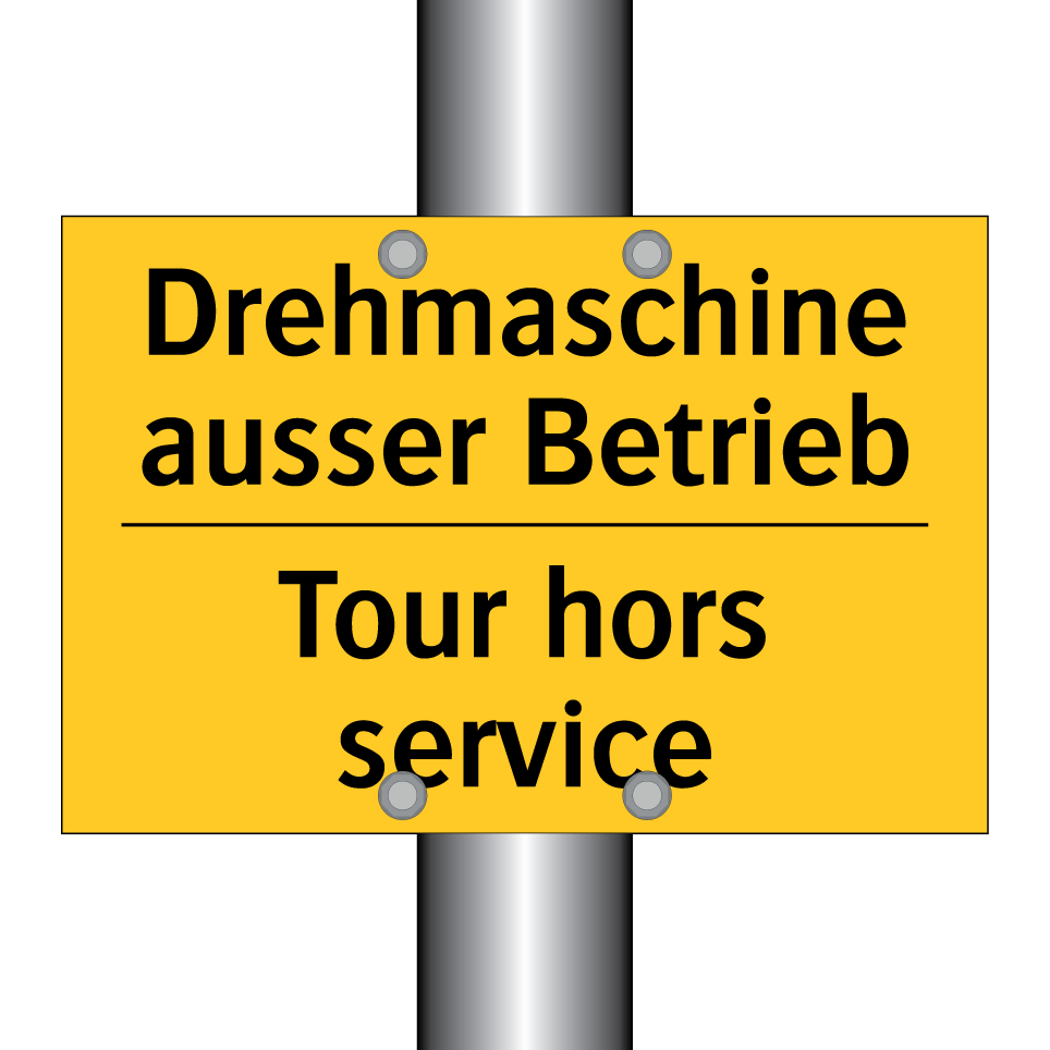Drehmaschine ausser Betrieb - Tour hors service