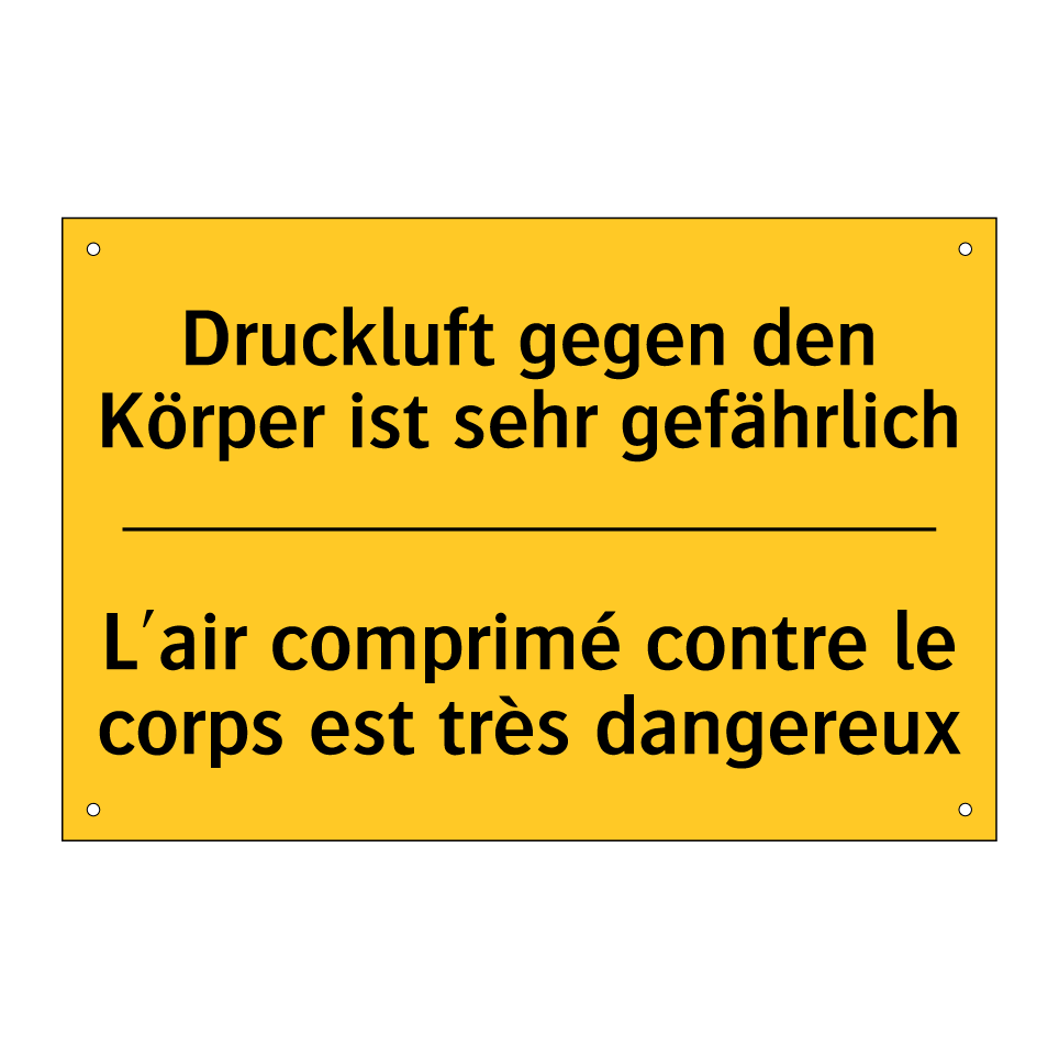 Druckluft gegen den Körper ist /.../ - L'air comprimé contre le corps /.../