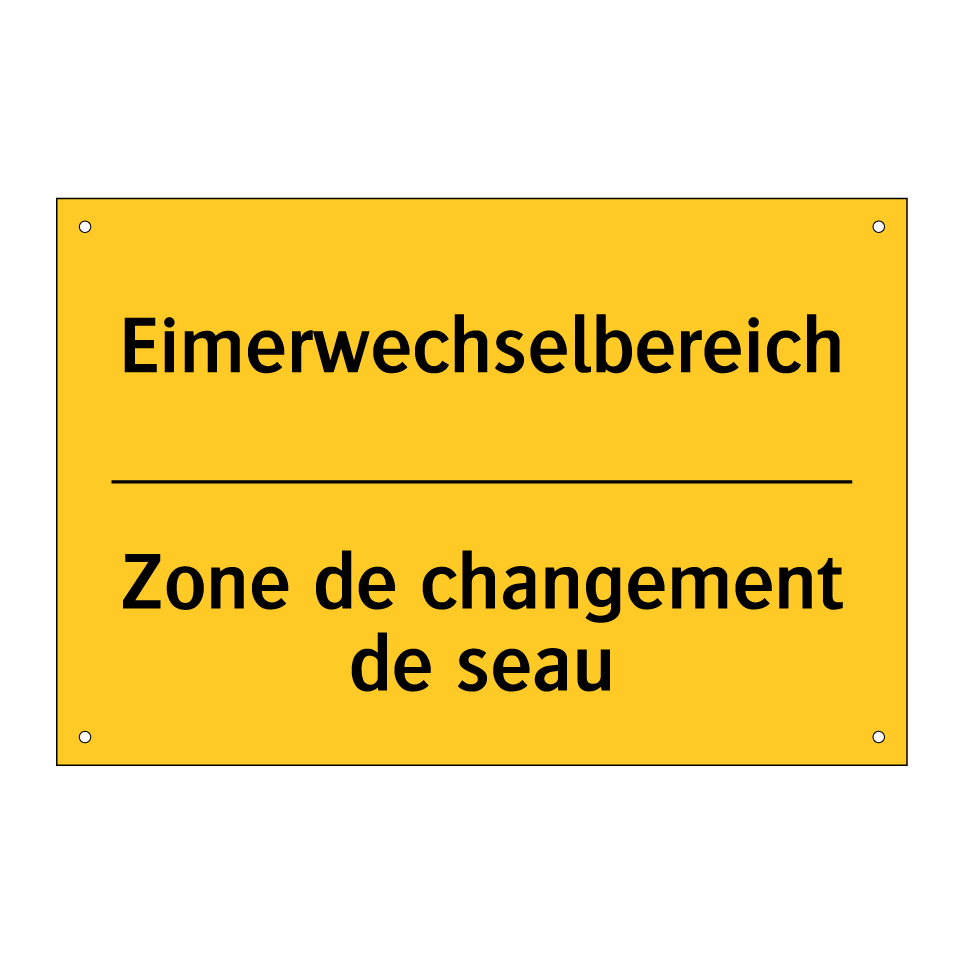 Eimerwechselbereich - Zone de changement de seau