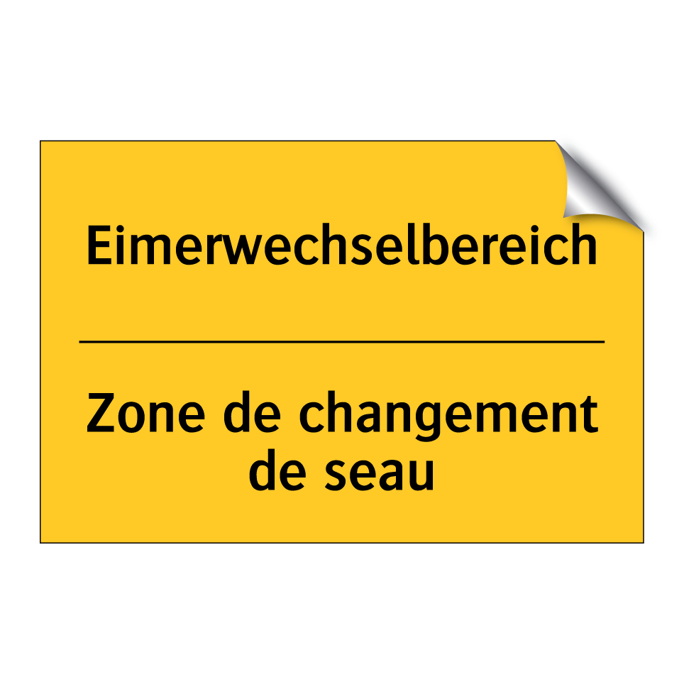 Eimerwechselbereich - Zone de changement de seau