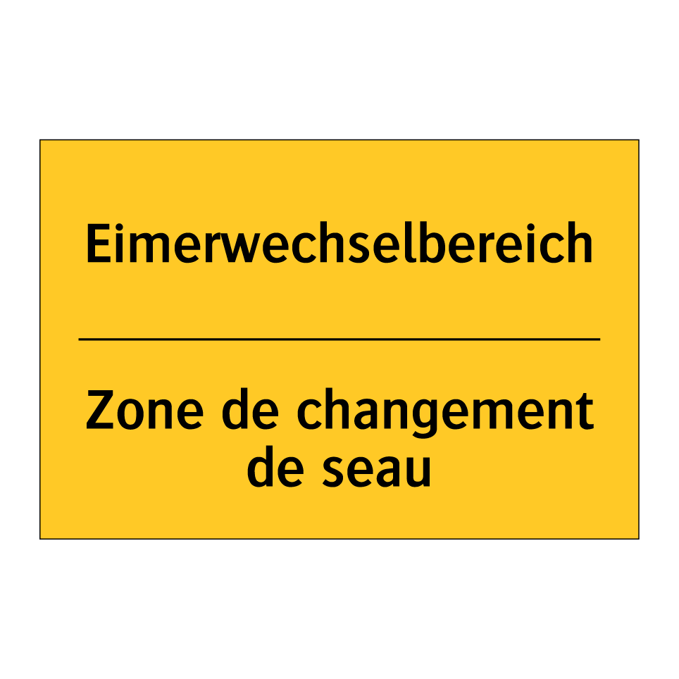 Eimerwechselbereich - Zone de changement de seau