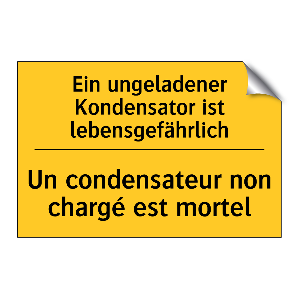 Ein ungeladener Kondensator ist /.../ - Un condensateur non chargé est /.../