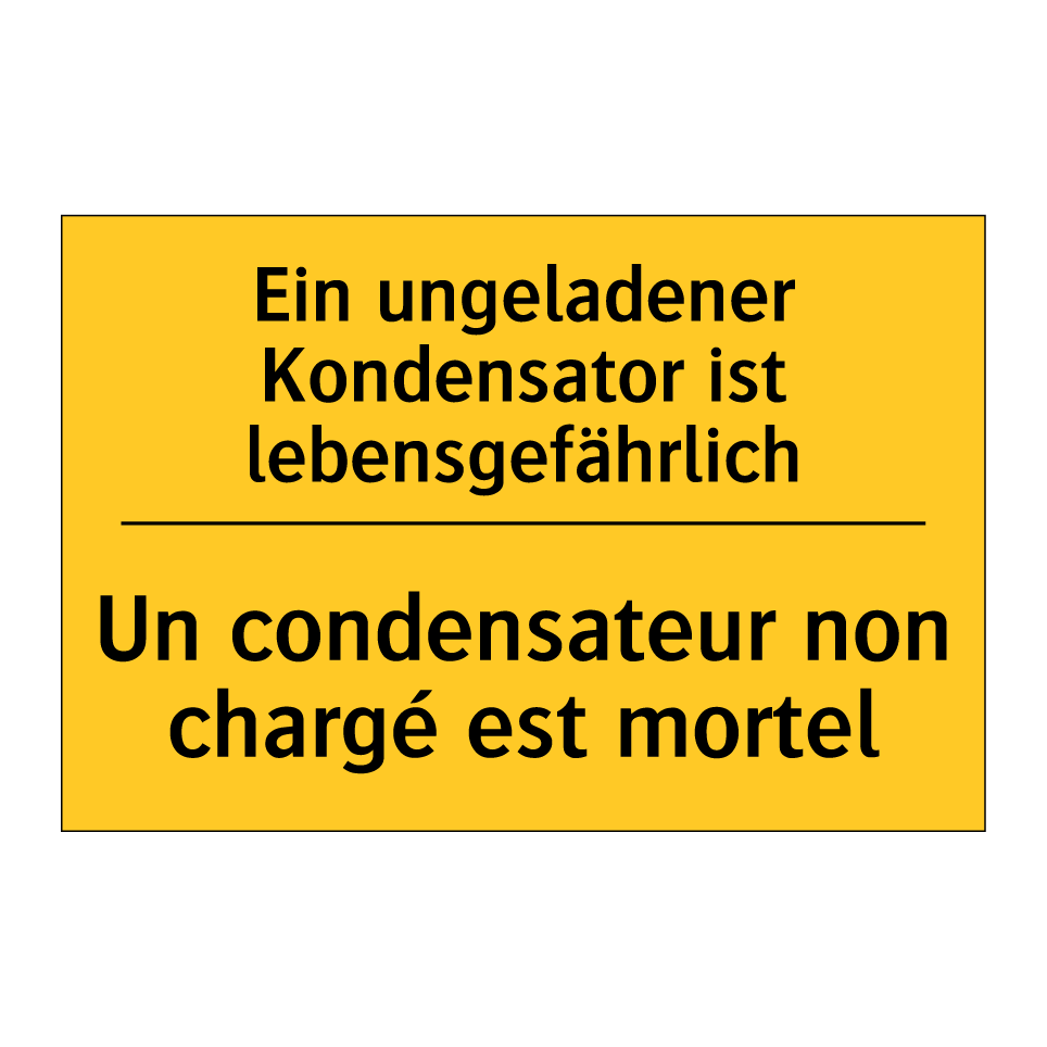 Ein ungeladener Kondensator ist /.../ - Un condensateur non chargé est /.../