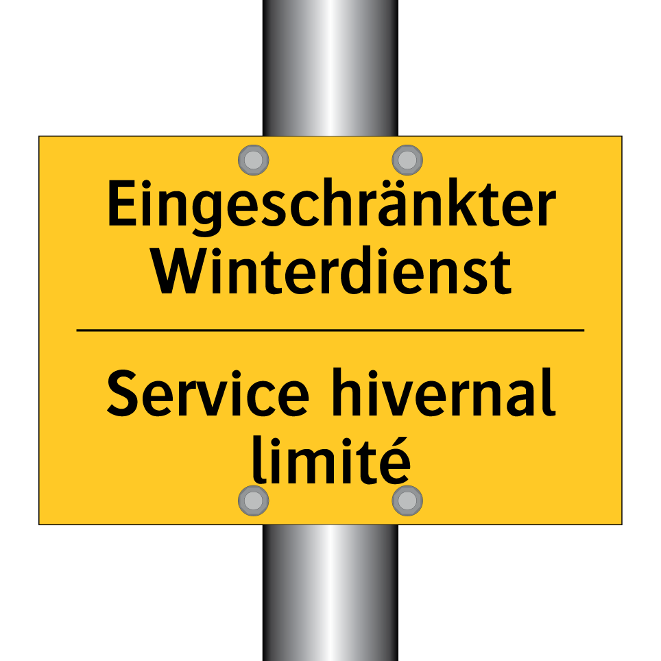 Eingeschränkter Winterdienst - Service hivernal limité