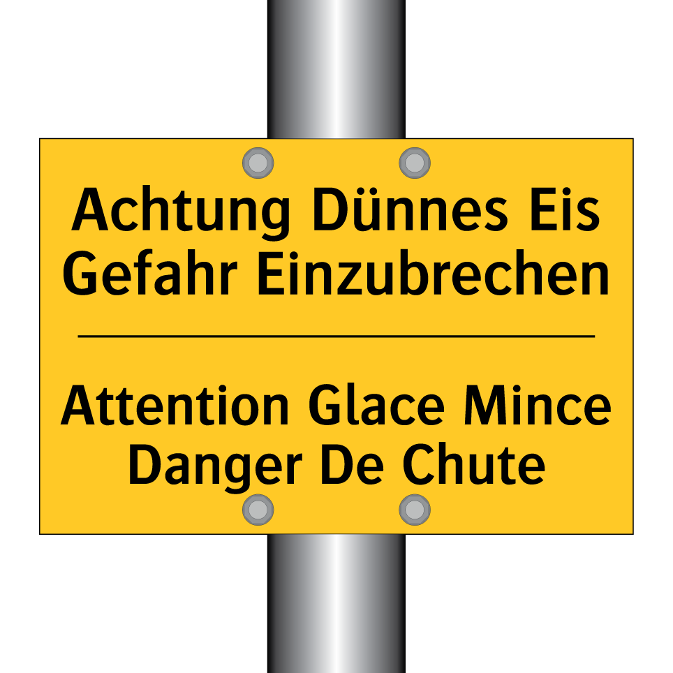 Achtung Dünnes Eis Gefahr Einzubrechen /.../ - Attention Glace Mince Danger De /.../