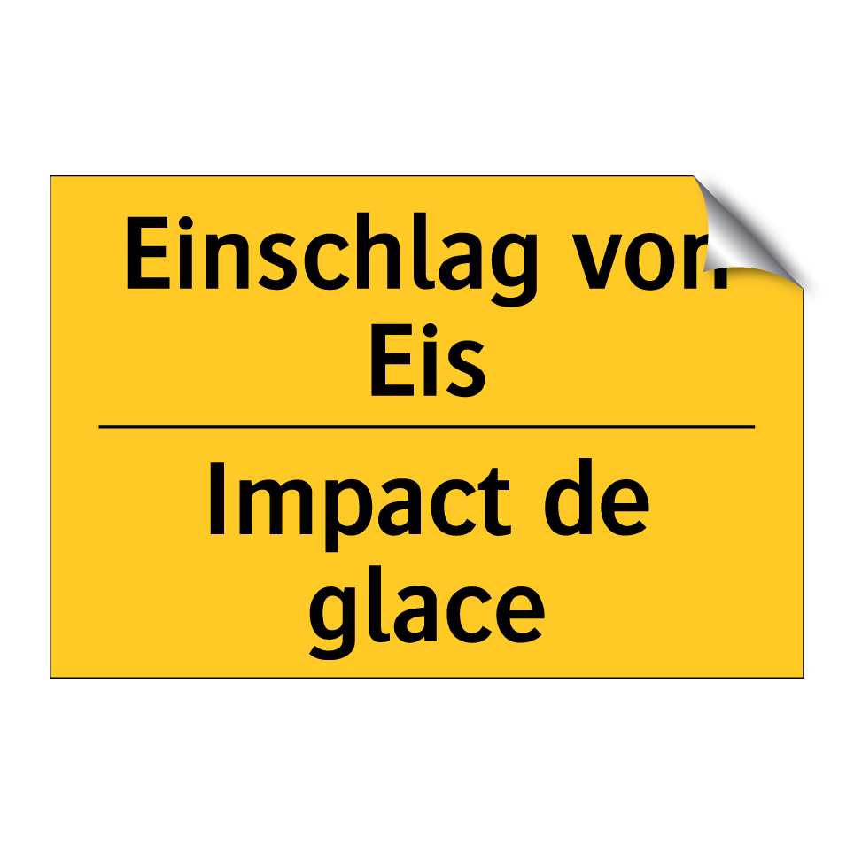 Einschlag von Eis - Impact de glace