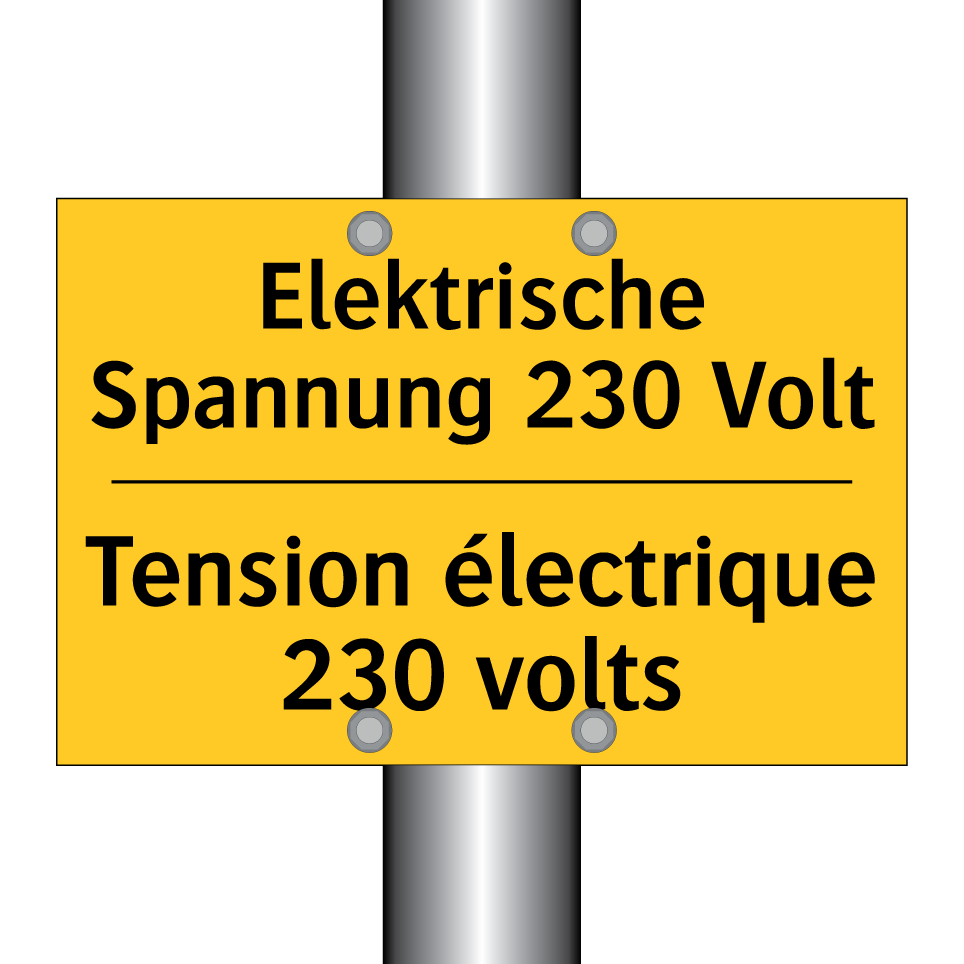 Elektrische Spannung 230 Volt - Tension électrique 230 volts
