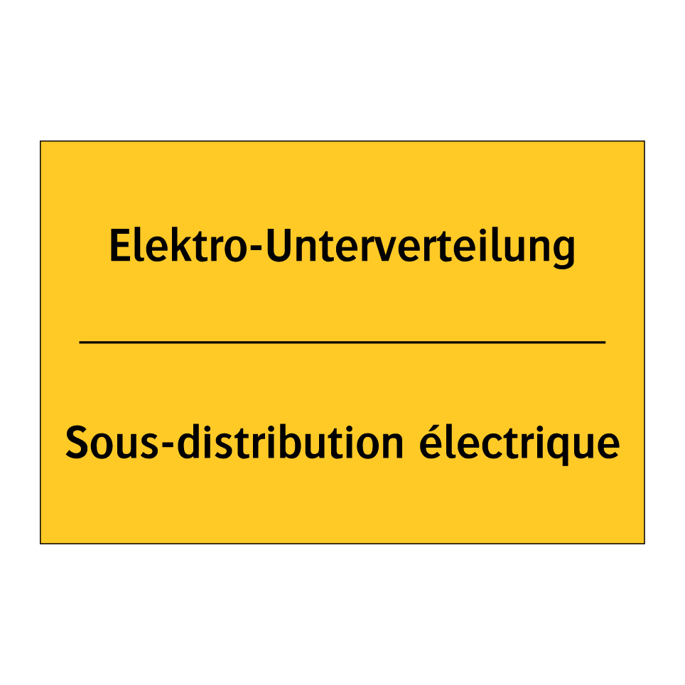 Elektro-Unterverteilung - Sous-distribution électrique