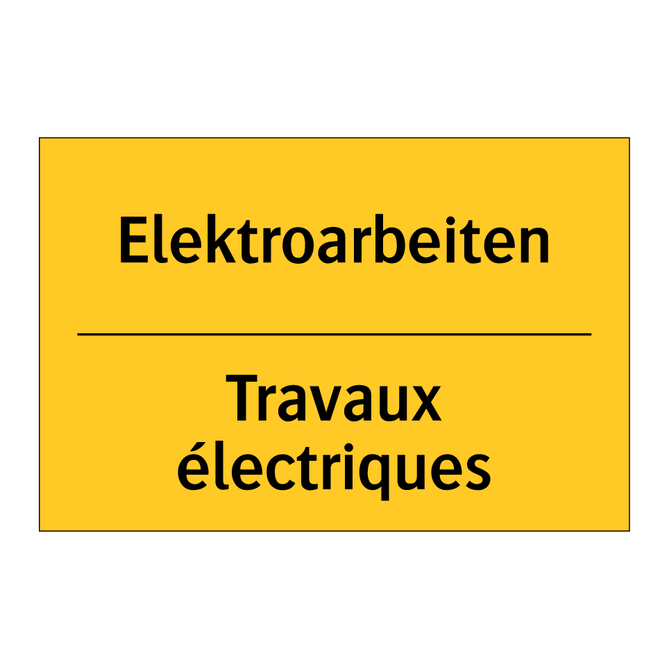 Elektroarbeiten - Travaux électriques