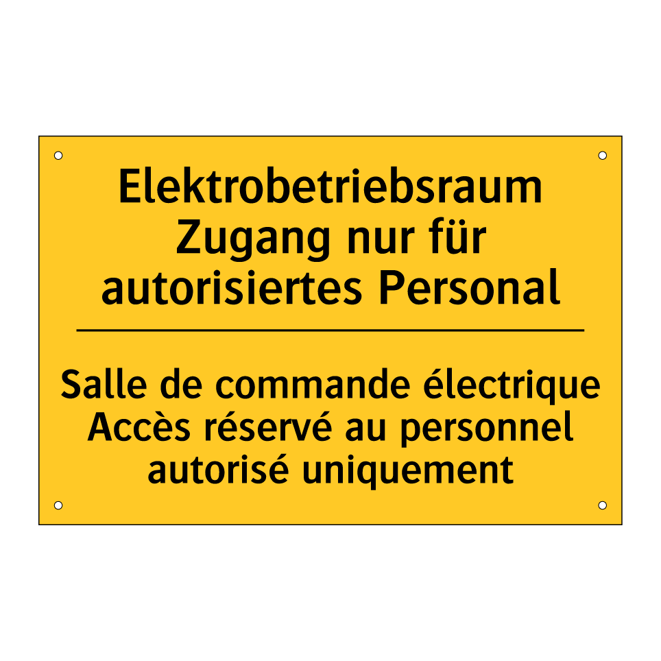 Elektrobetriebsraum Zugang nur /.../ - Salle de commande électrique Accès /.../