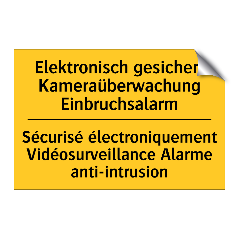 Elektronisch gesichert Kameraüberwachung /.../ - Sécurisé électroniquement Vidéosurveillance /.../