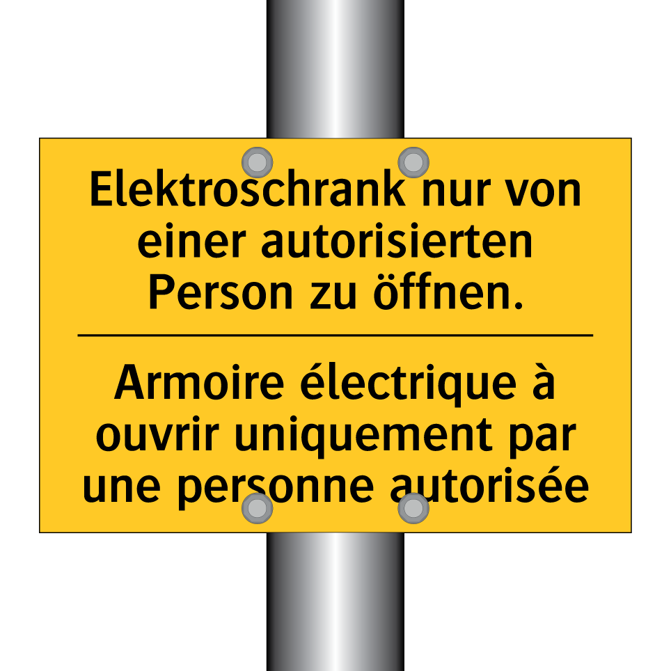 Elektroschrank nur von einer autorisierten /.../ - Armoire électrique à ouvrir uniquement /.../