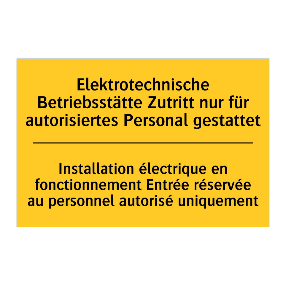 Elektrotechnische Betriebsstätte /.../ - Installation électrique en fonctionnement /.../