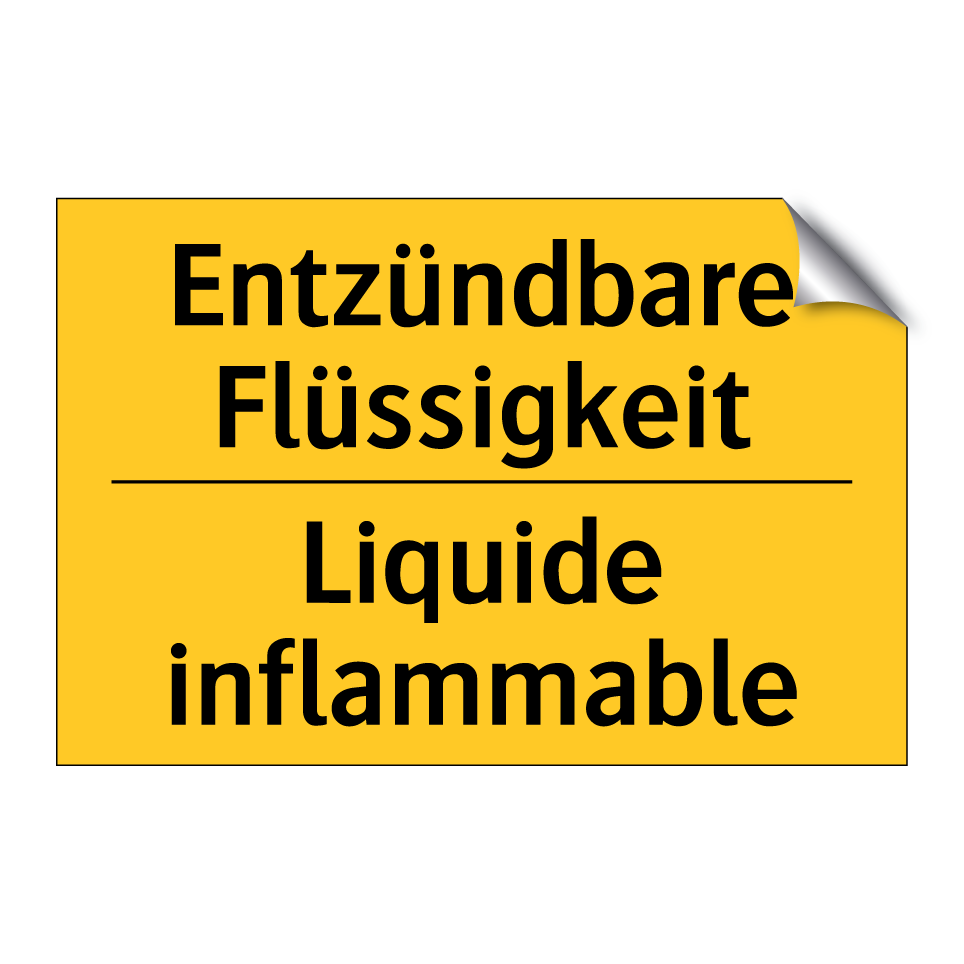 Entzündbare Flüssigkeit - Liquide inflammable
