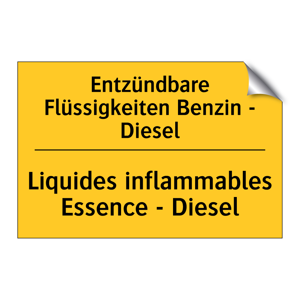 Entzündbare Flüssigkeiten Benzin /.../ - Liquides inflammables Essence /.../