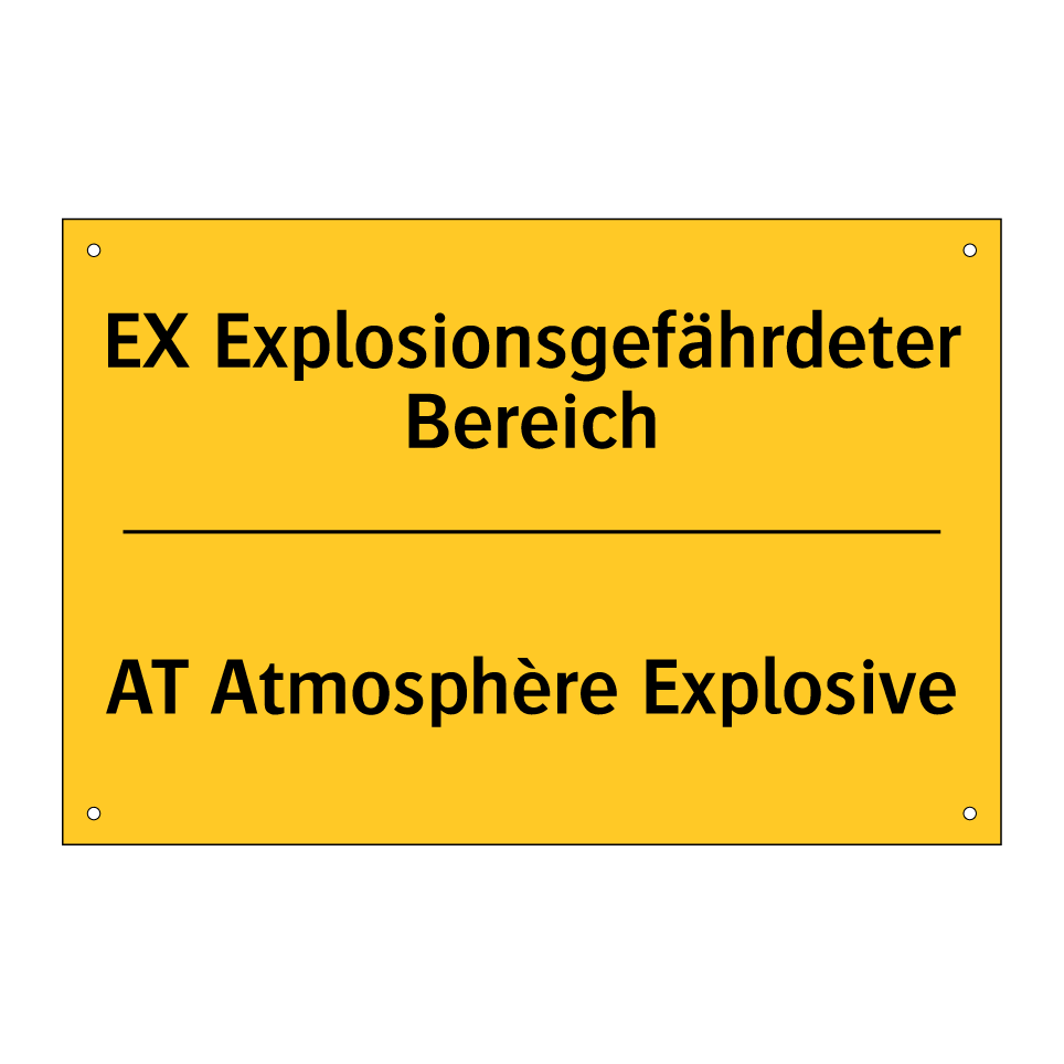 EX Explosionsgefährdeter Bereich /.../ - AT Atmosphère Explosive