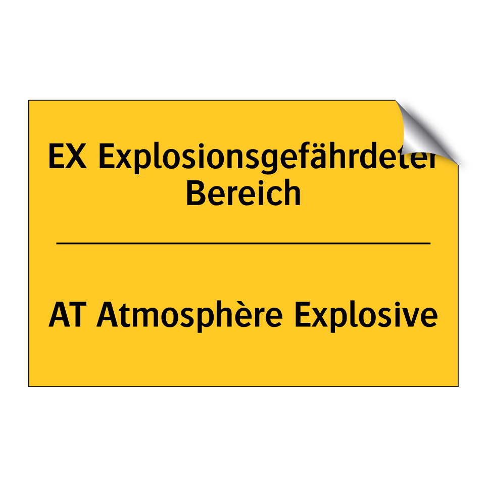 EX Explosionsgefährdeter Bereich /.../ - AT Atmosphère Explosive