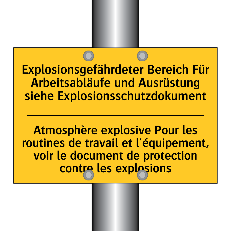 Explosionsgefährdeter Bereich /.../ - Atmosphère explosive Pour les /.../