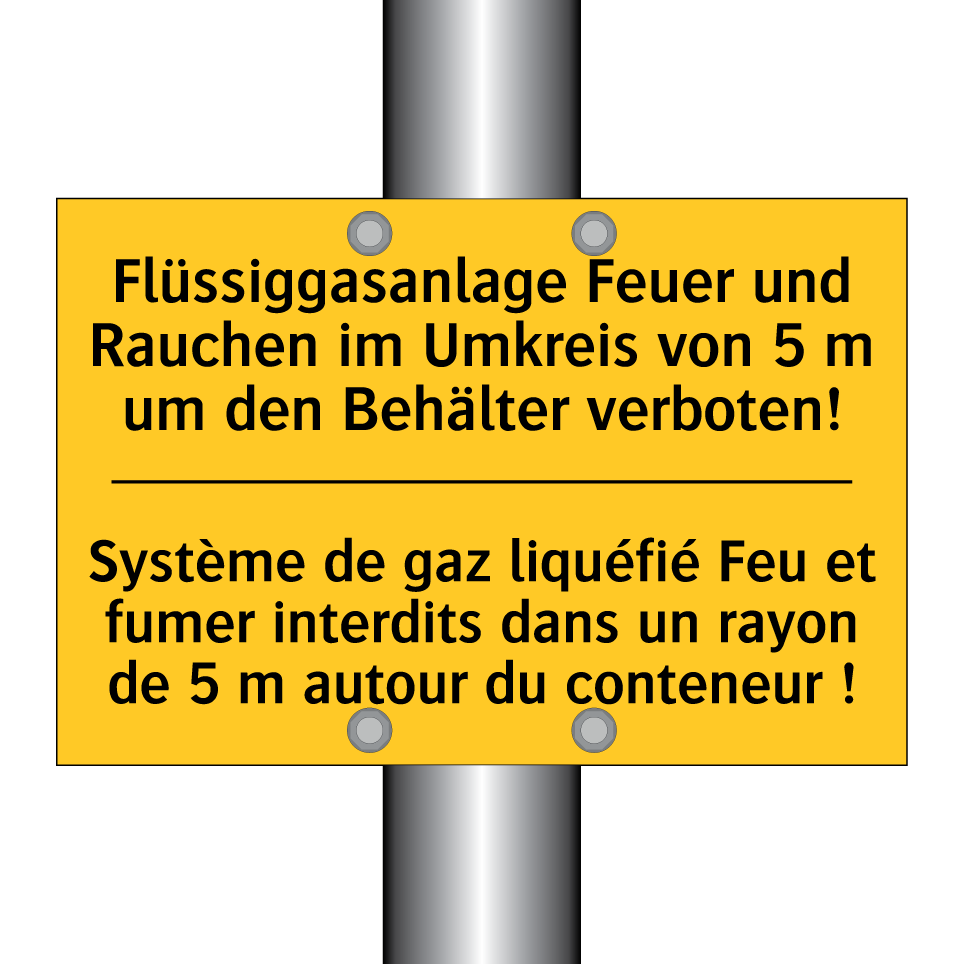 Flüssiggasanlage Feuer und Rauchen /.../ - Système de gaz liquéfié Feu et /.../