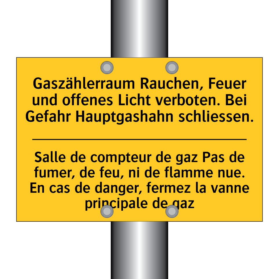 Gaszählerraum Rauchen, Feuer und /.../ - Salle de compteur de gaz Pas de /.../