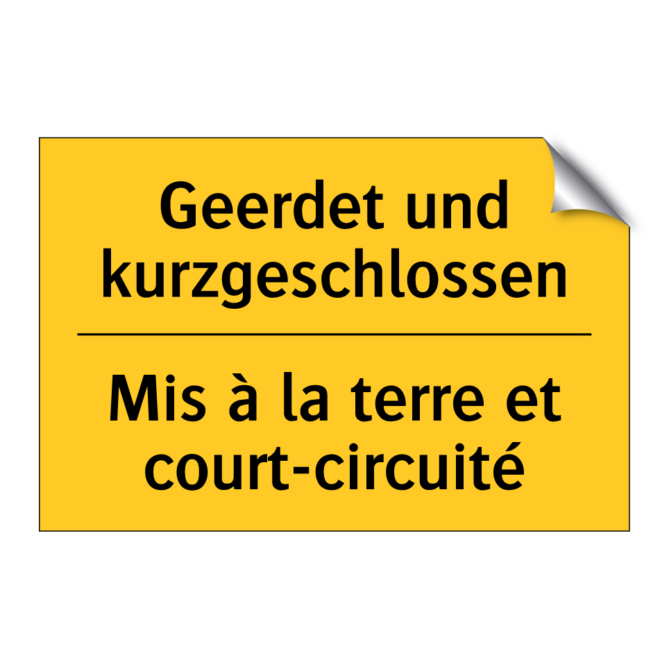 Geerdet und kurzgeschlossen - Mis à la terre et court-circuité /.../