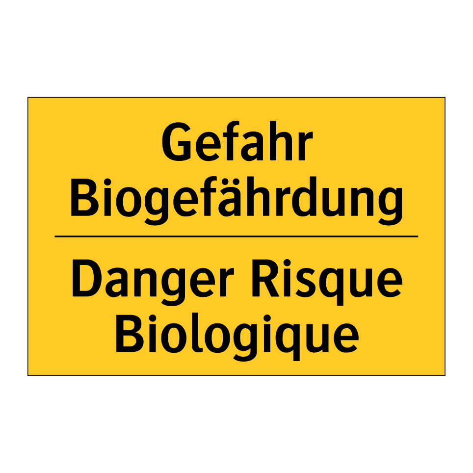 Gefahr Biogefährdung - Danger Risque Biologique