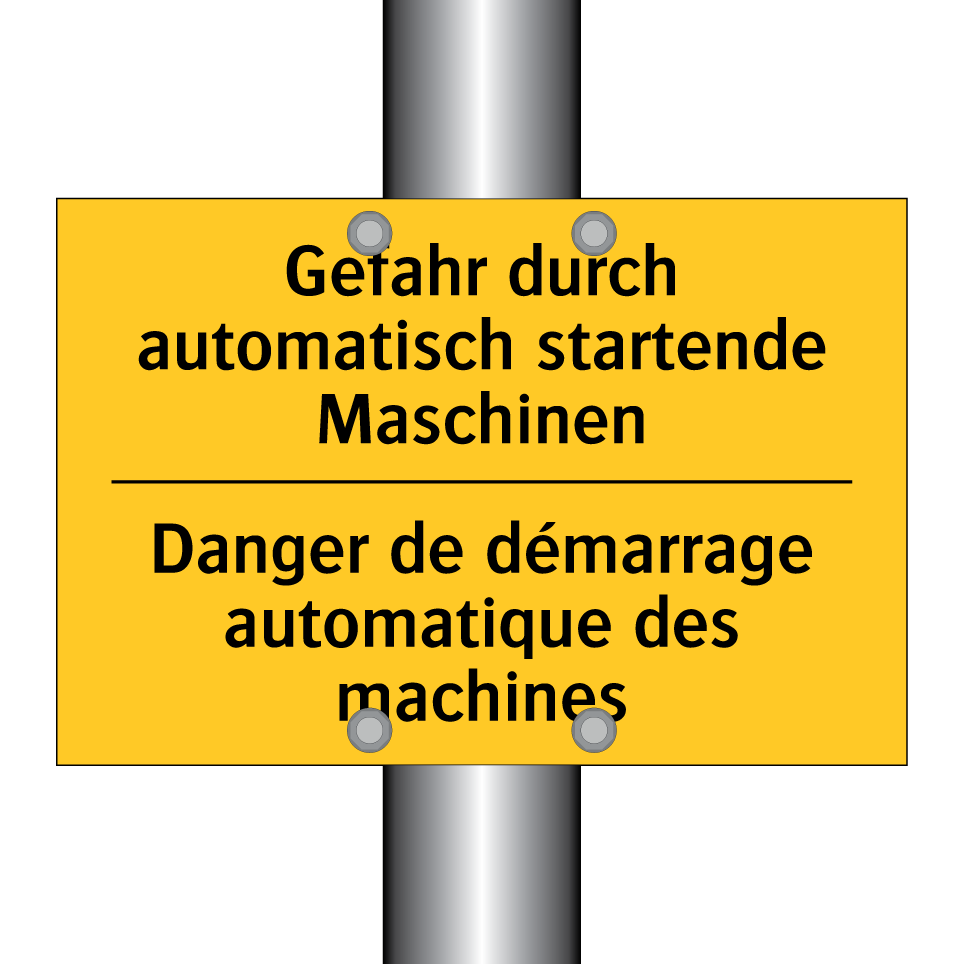 Gefahr durch automatisch startende /.../ - Danger de démarrage automatique /.../