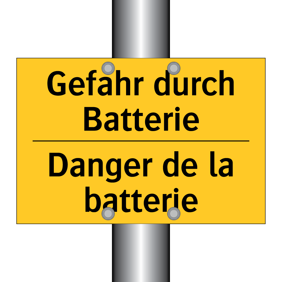 Gefahr durch Batterie - Danger de la batterie