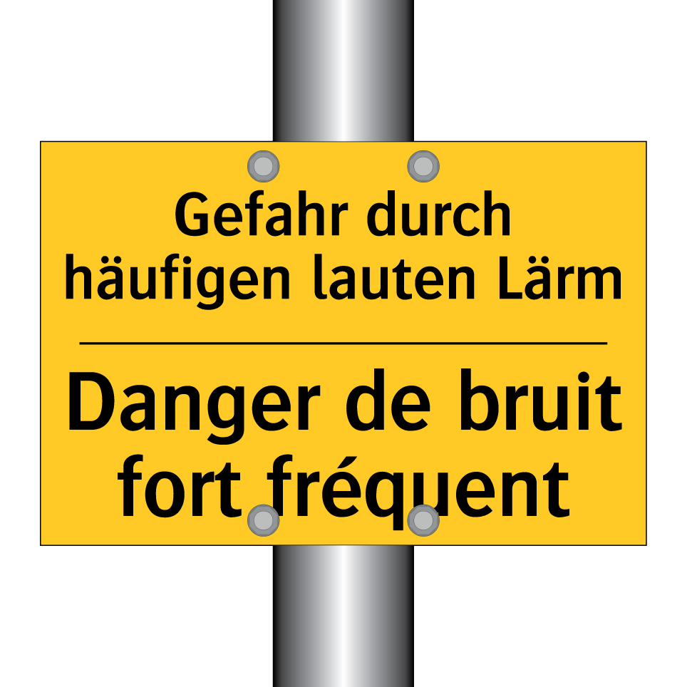 Gefahr durch häufigen lauten Lärm /.../ - Danger de bruit fort fréquent