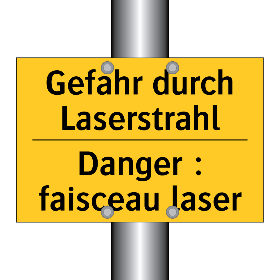 Gefahr durch Laserstrahl - Danger : faisceau laser