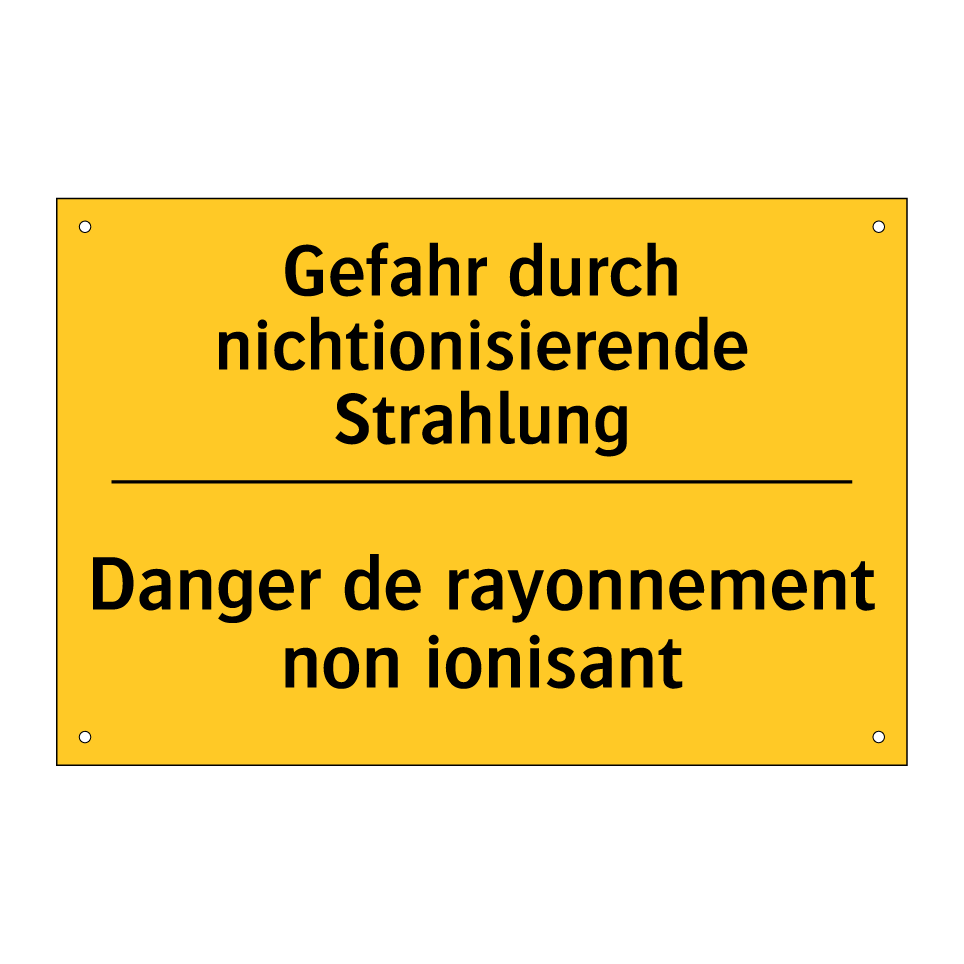 Gefahr durch nichtionisierende /.../ - Danger de rayonnement non ionisant /.../