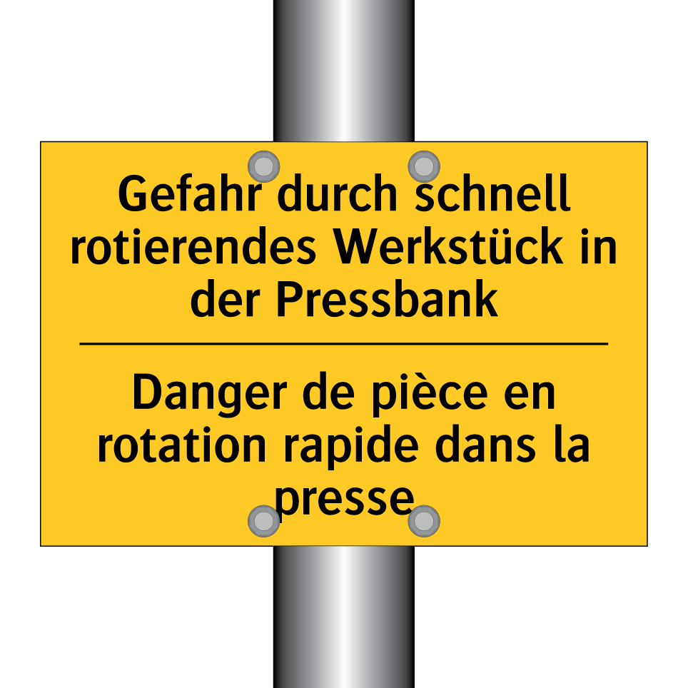 Gefahr durch schnell rotierendes /.../ - Danger de pièce en rotation rapide /.../
