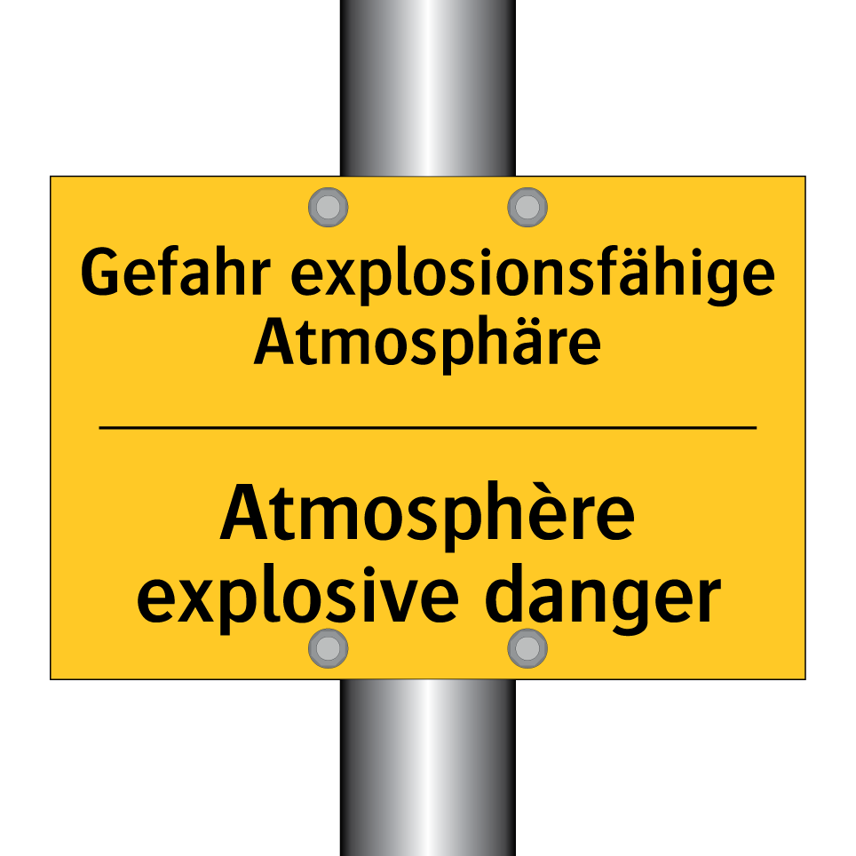 Gefahr explosionsfähige Atmosphäre /.../ - Atmosphère explosive danger