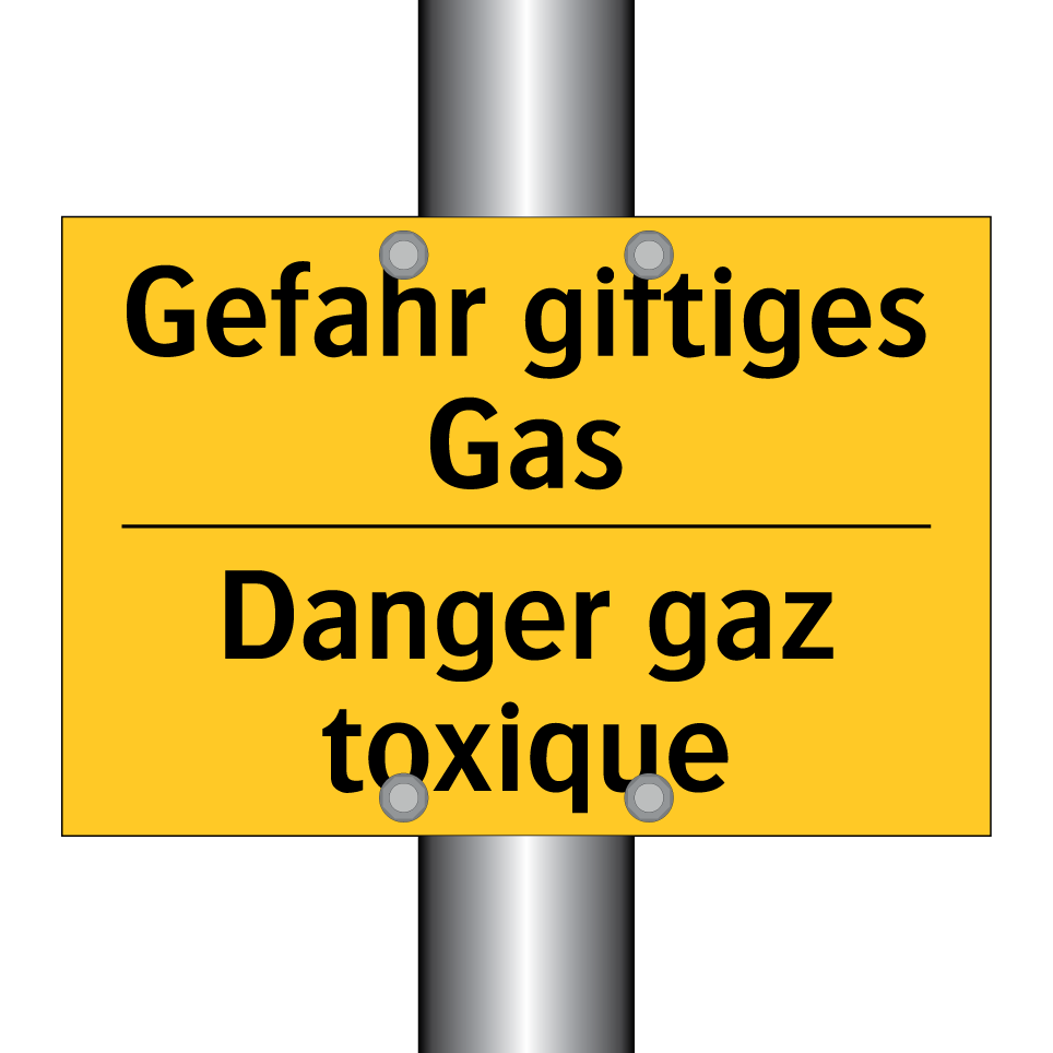 Gefahr giftiges Gas - Danger gaz toxique