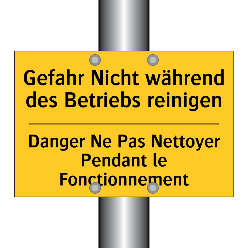 Gefahr Nicht während des Betriebs /.../ - Danger Ne Pas Nettoyer Pendant /.../