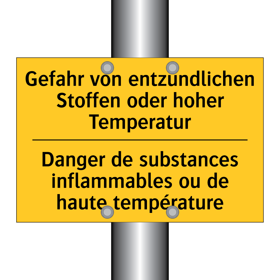 Gefahr von entzündlichen Stoffen /.../ - Danger de substances inflammables /.../