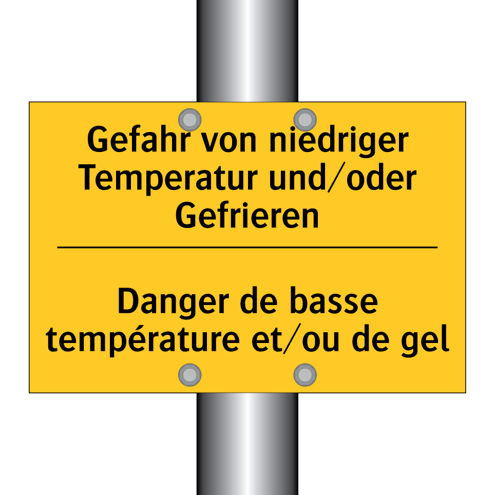 Gefahr von niedriger Temperatur /.../ - Danger de basse température et/ou /.../