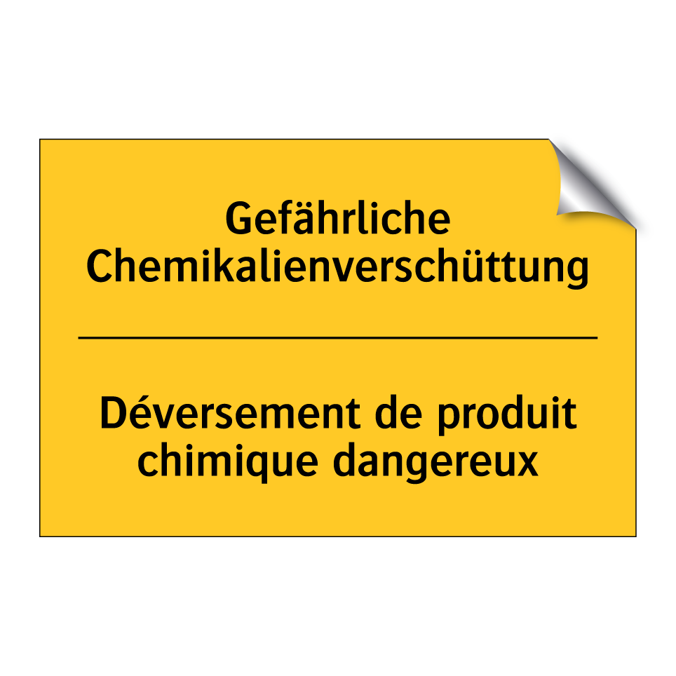 Gefährliche Chemikalienverschüttung /.../ - Déversement de produit chimique /.../