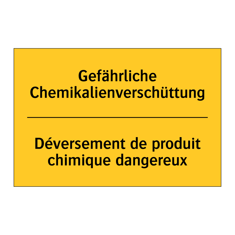 Gefährliche Chemikalienverschüttung /.../ - Déversement de produit chimique /.../