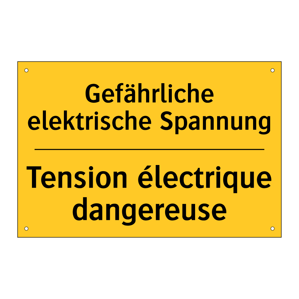 Gefährliche elektrische Spannung /.../ - Tension électrique dangereuse