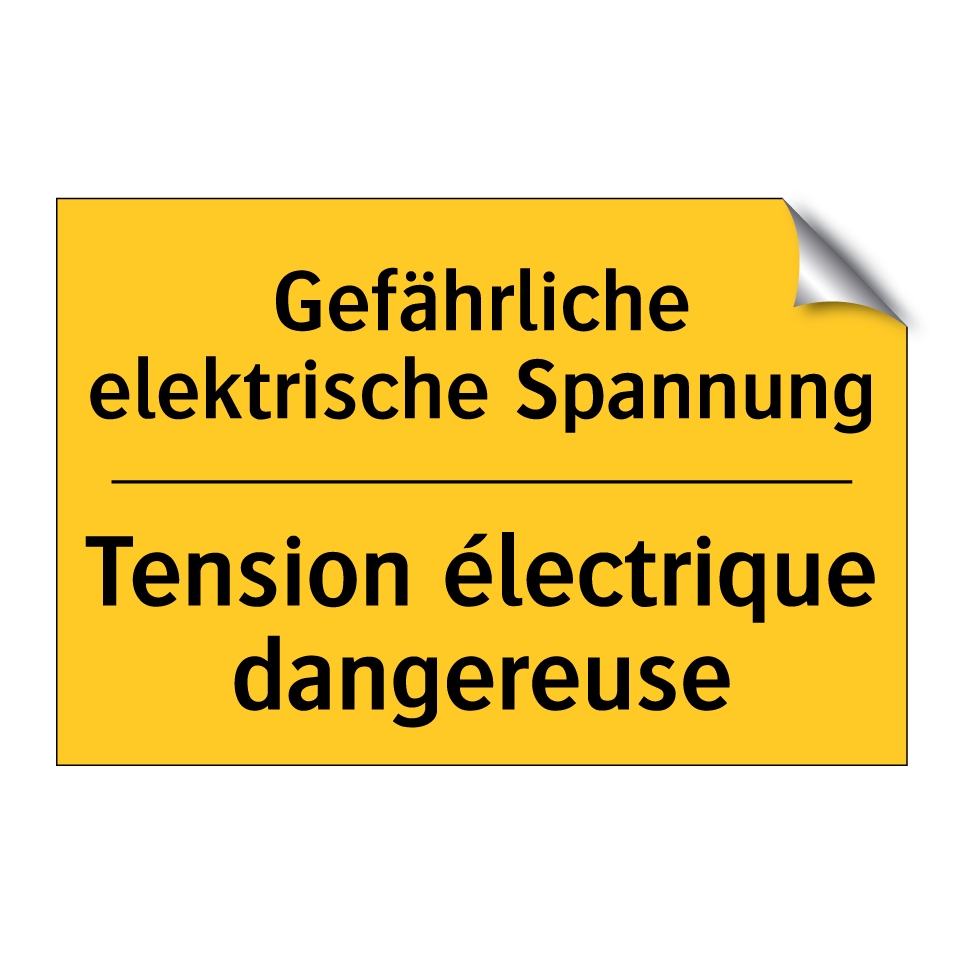 Gefährliche elektrische Spannung /.../ - Tension électrique dangereuse