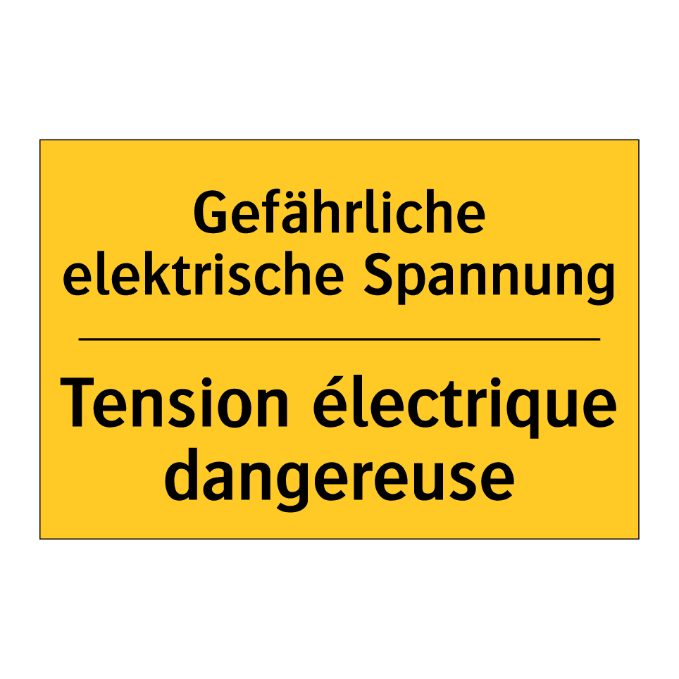 Gefährliche elektrische Spannung /.../ - Tension électrique dangereuse