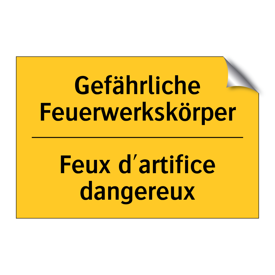 Gefährliche Feuerwerkskörper - Feux d'artifice dangereux