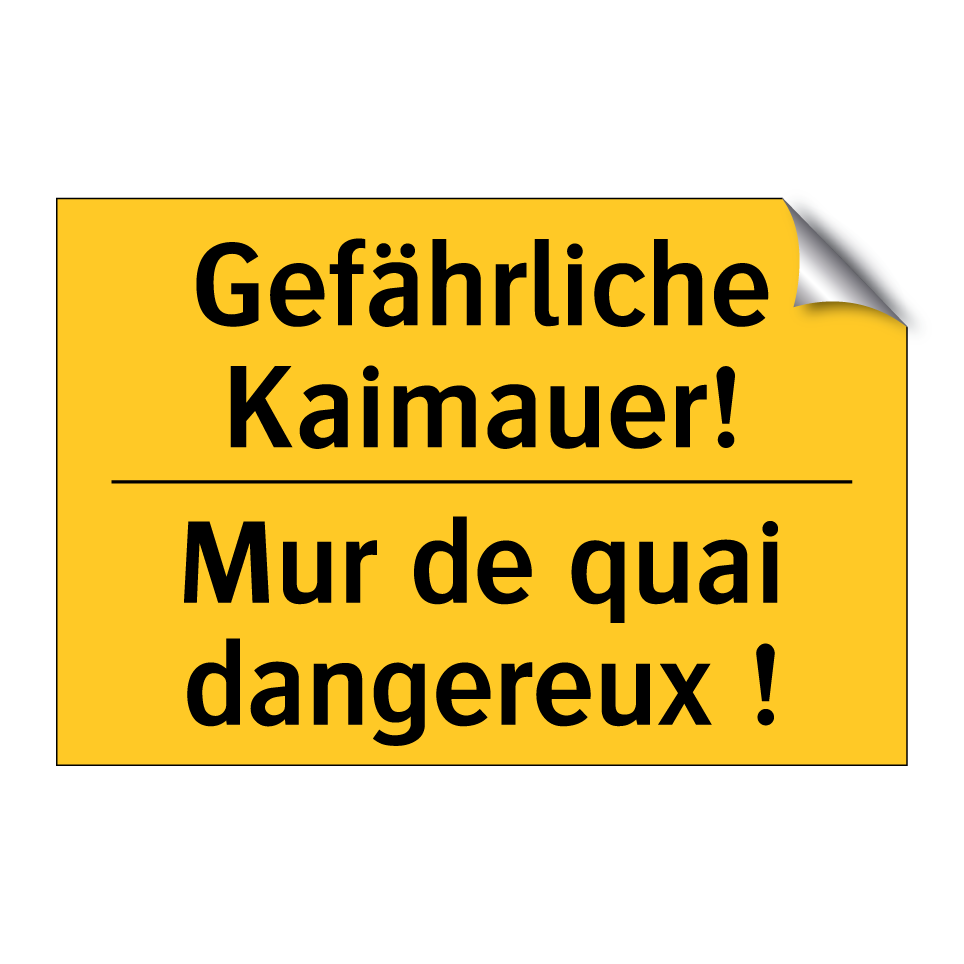 Gefährliche Kaimauer! - Mur de quai dangereux !