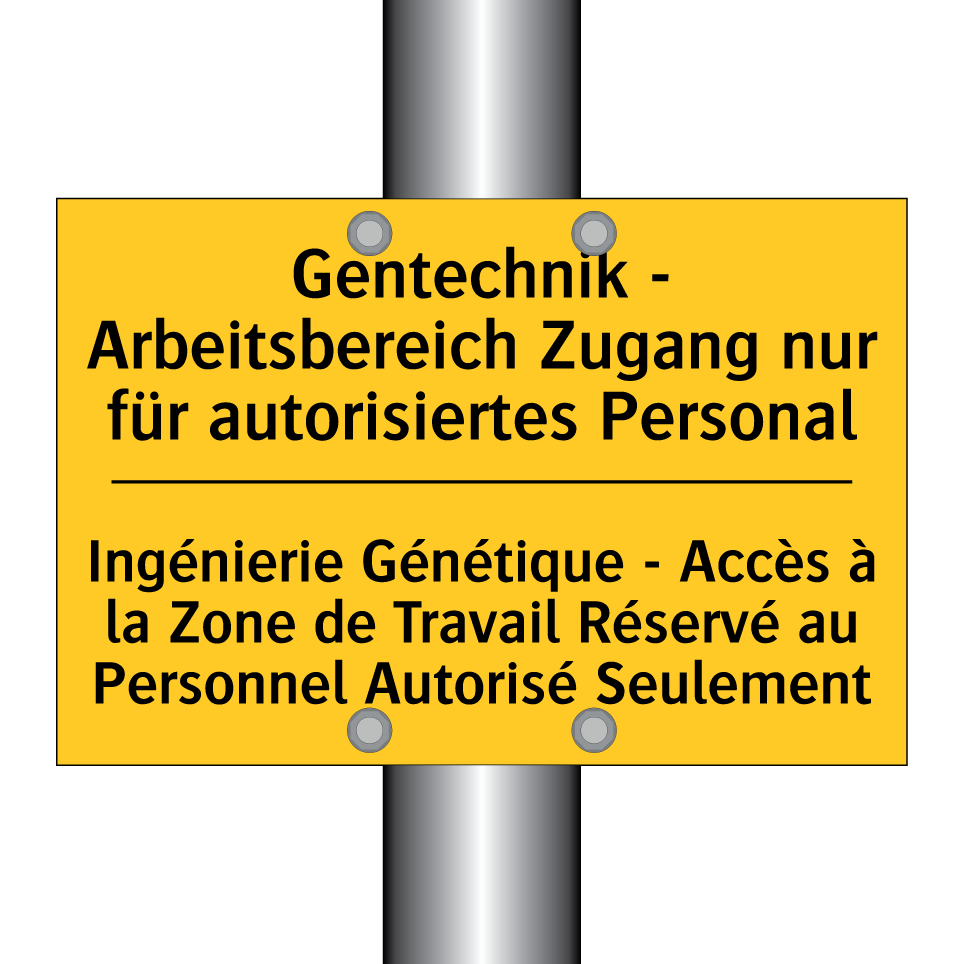 Gentechnik - Arbeitsbereich Zugang /.../ - Ingénierie Génétique - Accès à /.../