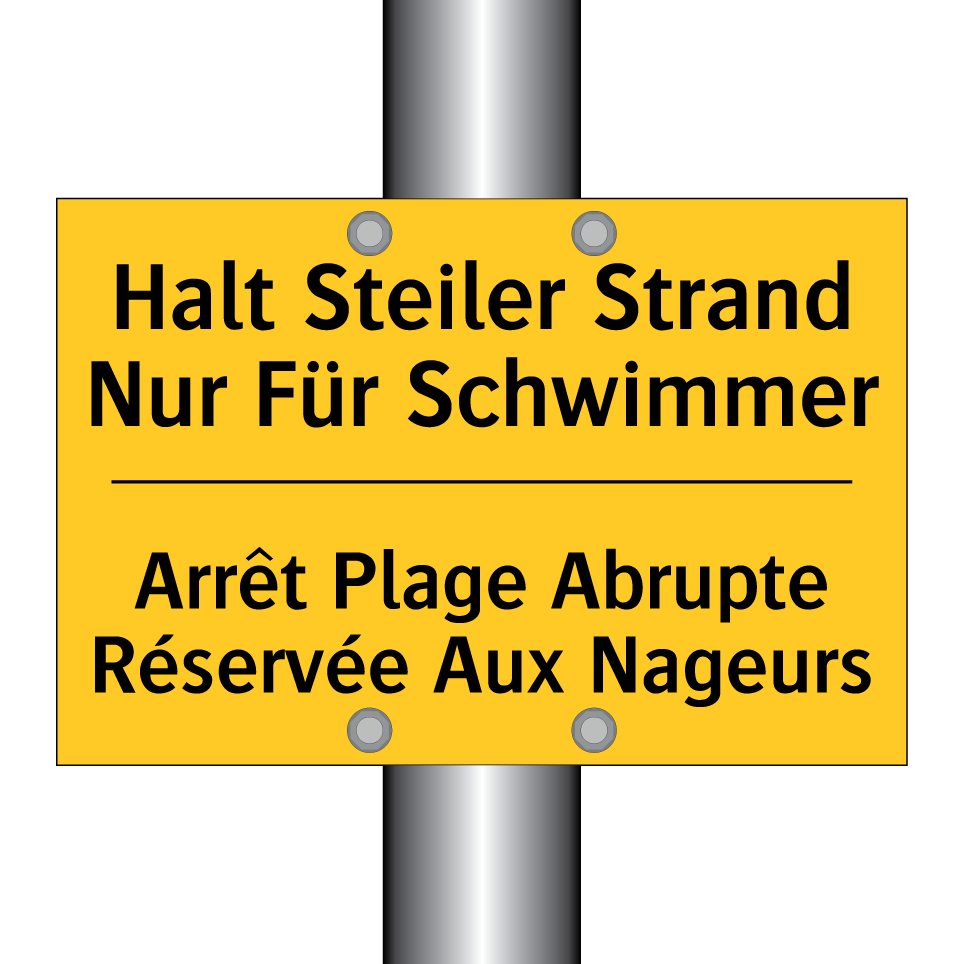 Halt Steiler Strand Nur Für Schwimmer /.../ - Arrêt Plage Abrupte Réservée Aux /.../