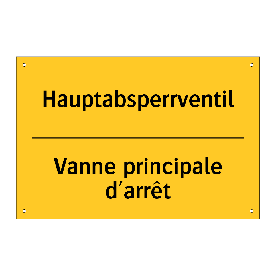 Hauptabsperrventil - Vanne principale d'arrêt