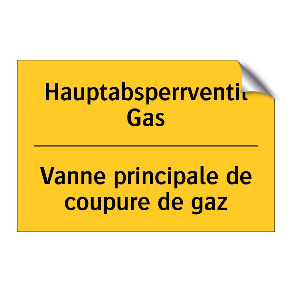 Hauptabsperrventil Gas - Vanne principale de coupure de /.../